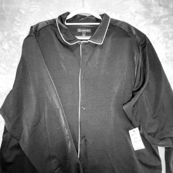 I.N.C Men's Black Long sleeve Button Down - Picture 3 of 14